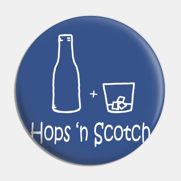 Hops 'n Scotch White Pocket Pin by PelicanAndWolf