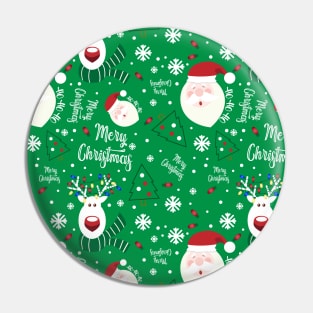 Happy Christmas Pattern Pin