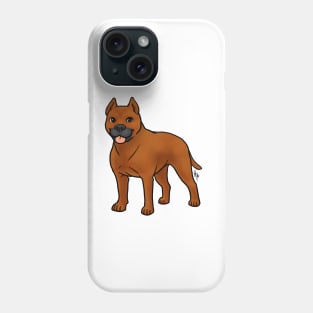Dog - American Staffordshire Terrier - Cropped Red Phone Case