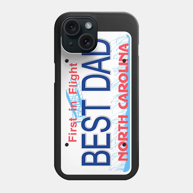 Best Dad North Carolina License Plate Phone Case by Mel's Designs