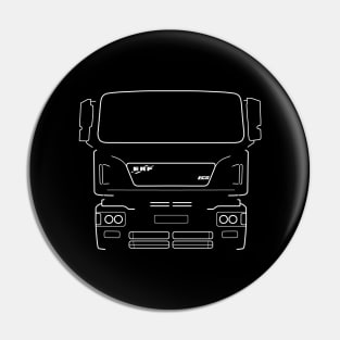 Classic ERF ECS lorry white outline graphic Pin