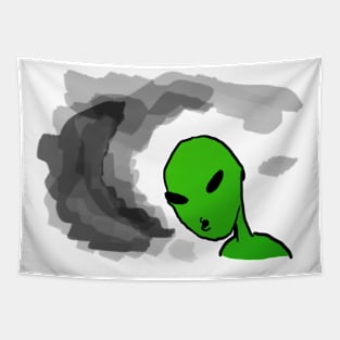 alien blowing smoke Tapestry