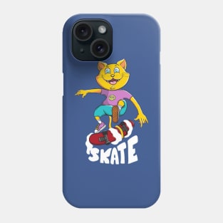 Skate cat Phone Case