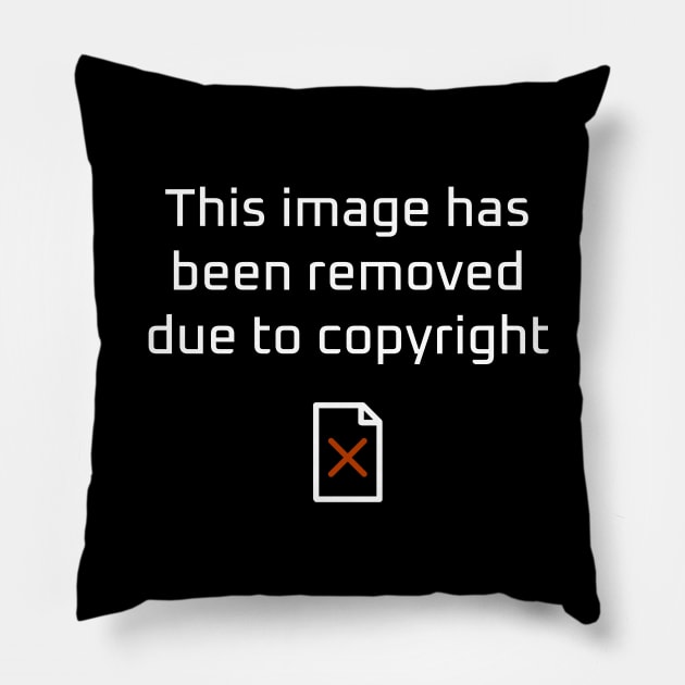 Copyright Claim (White Text) Pillow by Aguilart