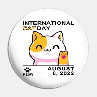 International cat Day "Cat Lovers" Pin