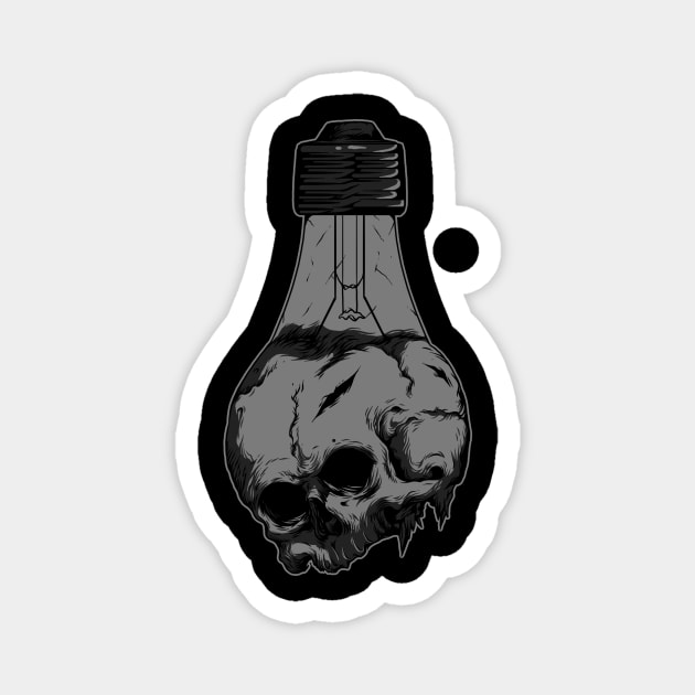 Bohlamp Skull Magnet by phsycartwork