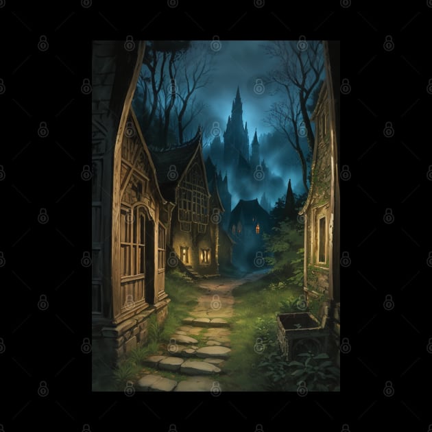 DND Scene - Gothic Horror Village by CursedContent