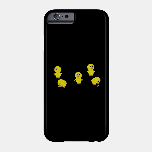 five yellow chicks, chicken