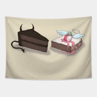 Devil's Food Cake vs Angel Food Cake Tapestry