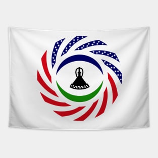 Mosotho American Multinational Patriot Flag Series Tapestry