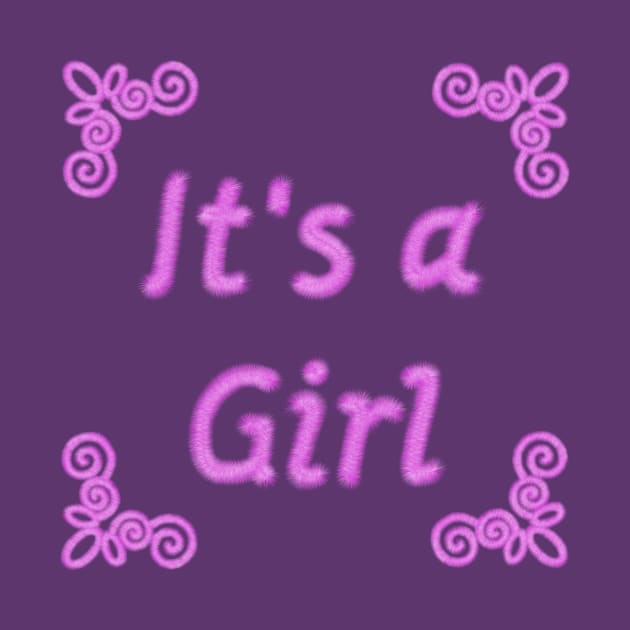 Its a Girl - plush by ElleNico Art & Design