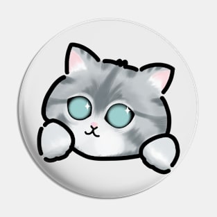 Cute little grey cat meow meow Pin