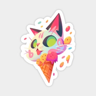 cat gelato - ice cream cat Magnet