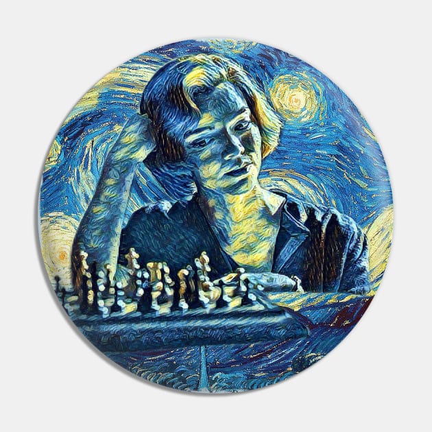 The Queen's Gambit Van Gogh Style Pin by todos