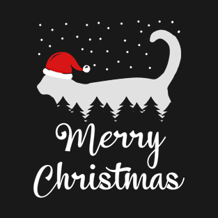 Merry Christmas Cat Lover Gift T-Shirt