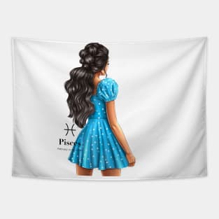 Pisces Zodiac Fashion Girl Tapestry