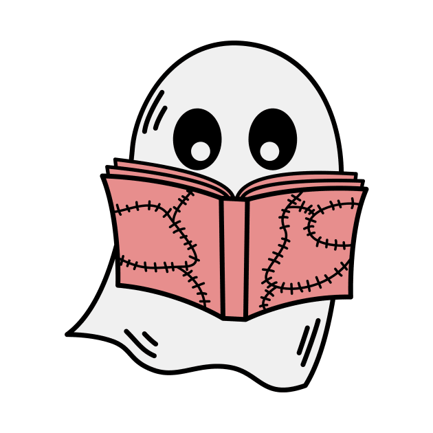 cute ghost book reading teacher school funny halloween by nextneveldesign