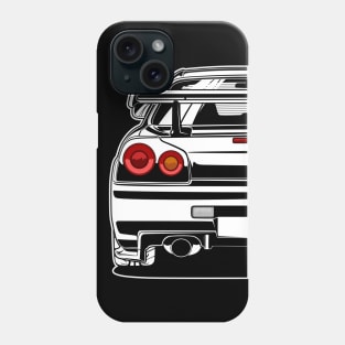 Nissan Skyline GTR R34 (White Print) Phone Case