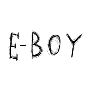 Dark and Gritty EBOY sketch text T-Shirt