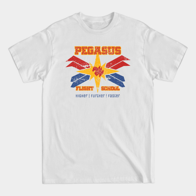 Discover Pegasus Flight School - Captain Marvel - T-Shirt