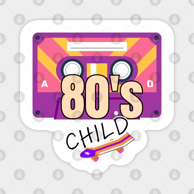 80's Child Retro Magnet by ToochArt