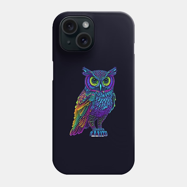 Holographic colorful cute Owl Phone Case by halazidan