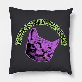 Punk Cat Piercing Pillow