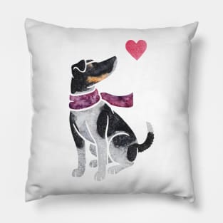 Watercolour Smooth Fox Terrier Pillow