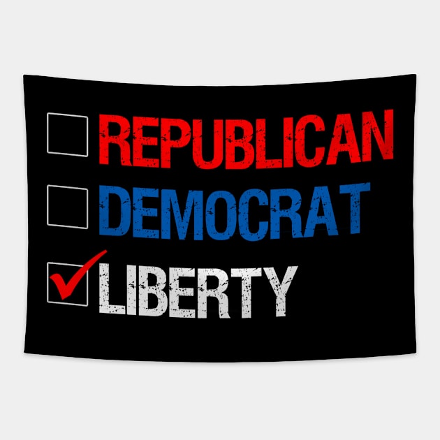 Republican Democrat Liberty Libertarian Tapestry by Flippin' Sweet Gear