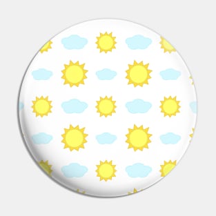 Sun and Clouds Pattern Pin