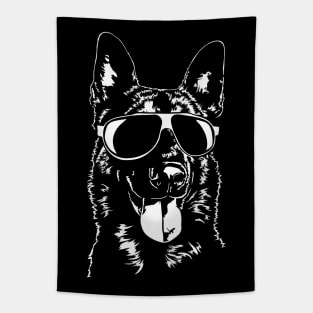 Belgian Malinois sunglasses cool dog Tapestry