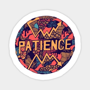 Retro Triad Circle of Patience Magnet