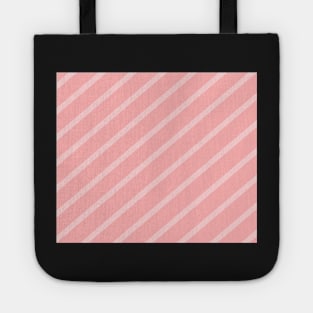 Diagonal lines - pink. Tote