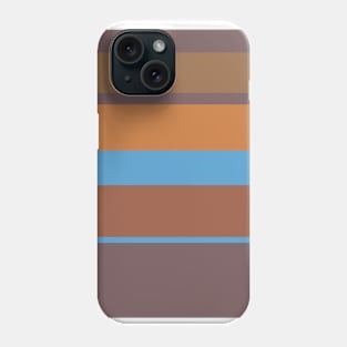 A gentle pattern of Faded Blue, Dirt, Dark Taupe, Redwood and Peru stripes. Phone Case