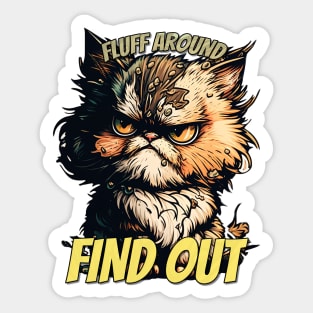 Angry Cat Like A GOOD NEIGHBOR,,,,,STAY OVER THERE Sticker for Sale by  Steelpaulo