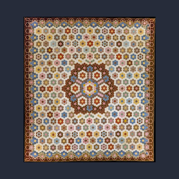 Vivid Colors Honeycomb Patchwork Quilt Pattern by ernstc