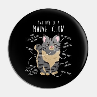 Maine Coon Cat Anatomy Pin