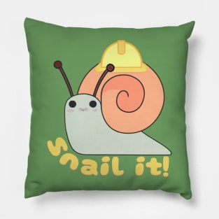 Snail It Funny Quote V3 Pillow