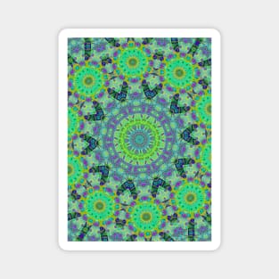 Greener shamanic psychedelic kaleidoscope Magnet