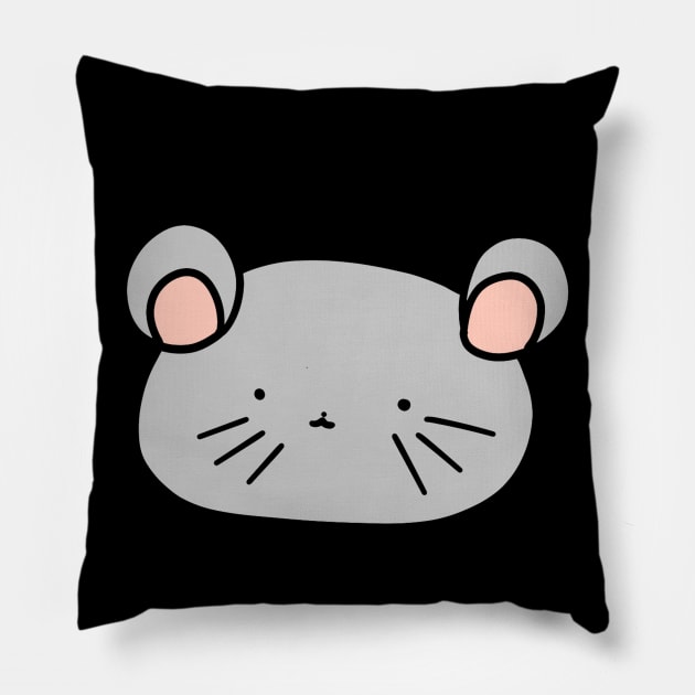 Gray Mouse Blob Pillow by saradaboru