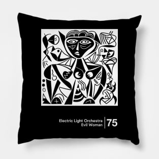 Evil Woman - Minimalist Graphic Artwork Design Pillow