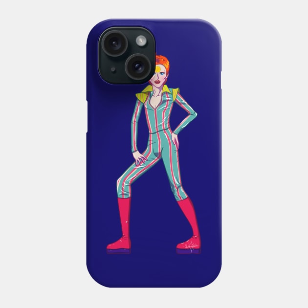 Ziggy Stardust Starman David Bowie Phone Case by SupernovaAda