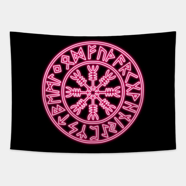 Aegishjalmur Viking talisman force and protection Tapestry by la chataigne qui vole ⭐⭐⭐⭐⭐