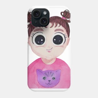 Cute big-eyed girl Phone Case