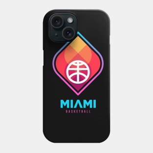 Modern Geometric Miami Heats Basketball Logo Redesign Phone Case