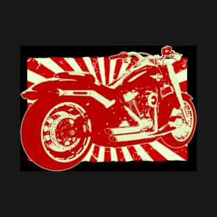 Motorcycle Retro On T-Shirt