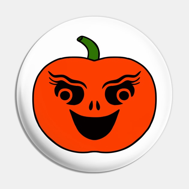 FLIRTY Funny Halloween Pumpkin Pin by SartorisArt1