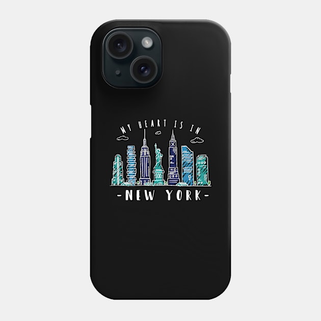 My Heart is in New York Phone Case by Bestseller