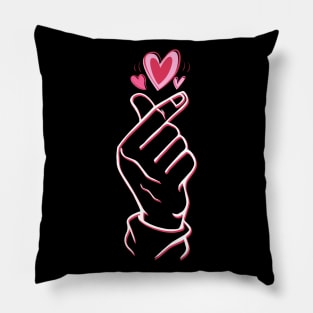 Great K-Pop Finger Heart Gift Kpop K-Drama Korea Boyband Pillow