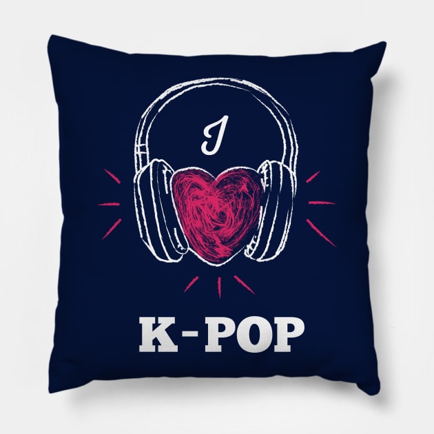 I Love K-Pop I Love S.Korea Pillow by klimentina